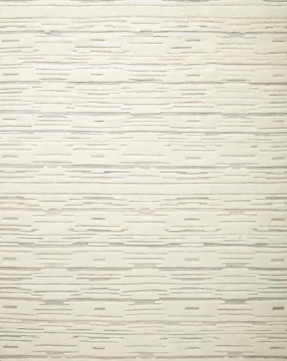Modern textured white laminate flooring with horizontal grain pattern.