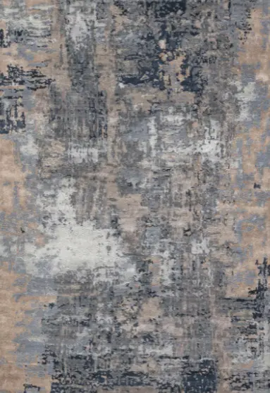 Wilfredo - HIPE-WI-02 Textured modern rug with abstract gray, beige, and blue patterns, ideal for stylish home decor and flooring upgrades.