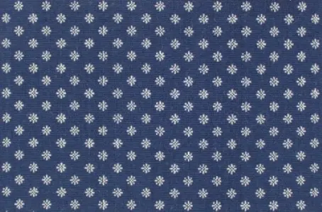 Snowflake-patterned carpet in navy blue with white snowflakes, perfect for holiday-themed flooring.