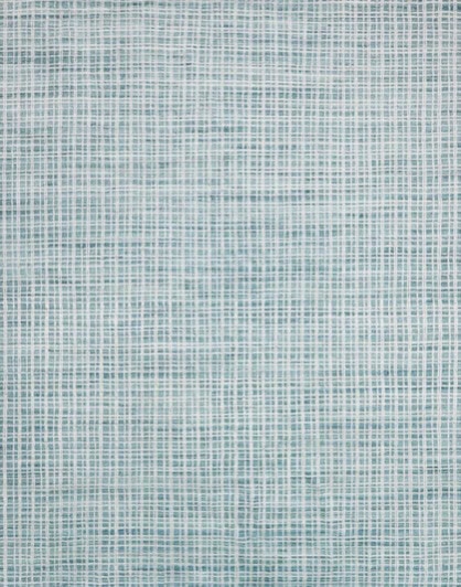 Soft blue textured upholstery fabric sample with a subtle checkered pattern for furniture or curtains.