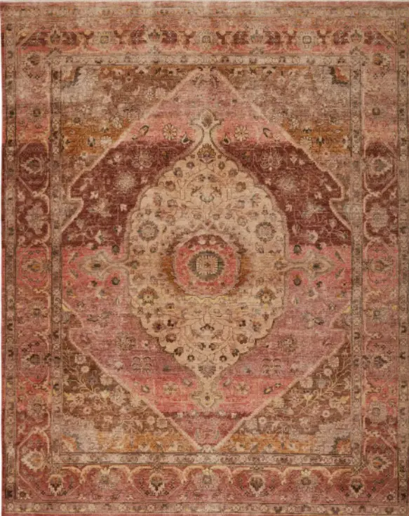 Nasser - HISP-NA-06 Vintage Persian rug with intricate floral patterns and warm earth tones, ideal for enhancing home decor.