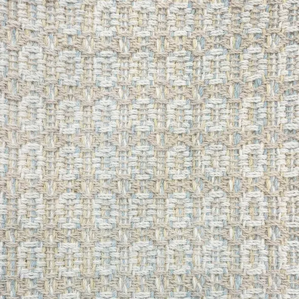 Nicolette - AHC-NCS-01 Soft textured beige and blue woven carpet, ideal for modern interiors.