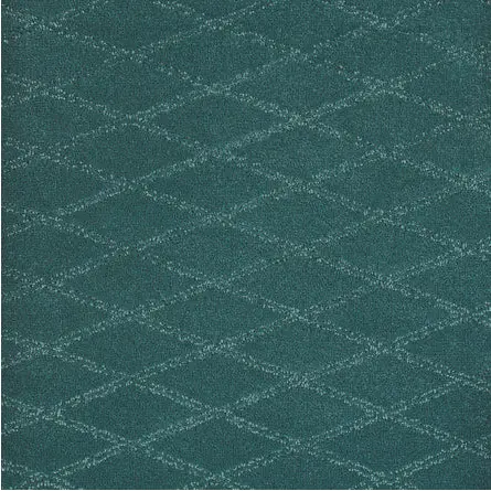 Absolute - Extreme Textured teal carpet with diamond pattern for commercial and residential flooring.