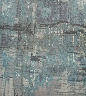 Luxury abstract textured carpet in shades of blue and gray for interior design.