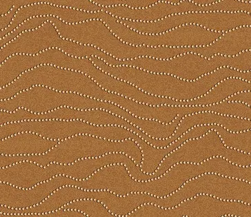 Vail custom patterned flooring with dotted wave design in earthy tones.