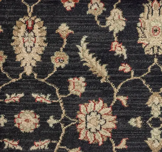 Luxurious floral-patterned rug with intricate details and elegant design, perfect for enhancing home decor.