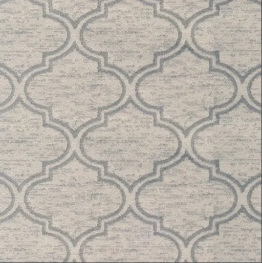 Elegant patterned area rug with a neutral color palette, ideal for enhancing modern interior flooring.