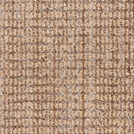 Aspen - Flax Textured beige carpet with a loop pile design for residential or commercial spaces.