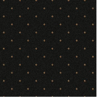 Athenia - Pindot Black Luxurious black carpet with gold diamond pattern, perfect for upscale interiors.