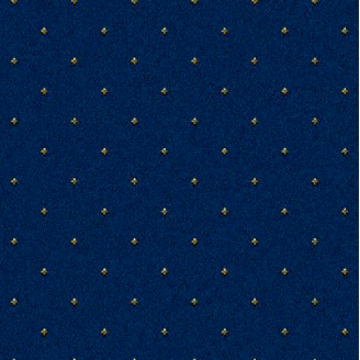 Athenia - Pindot Royal Blue Vibrant blue carpet with small gold dot pattern for luxurious interior design.