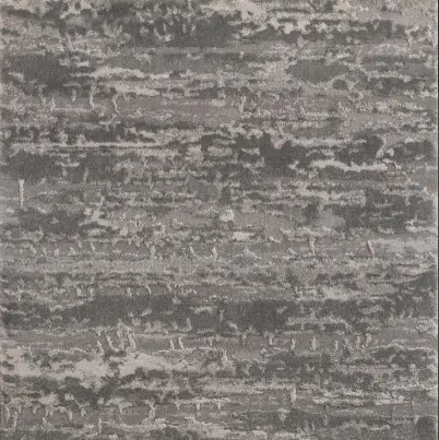 Weathered gray wood laminate flooring with distressed texture and rustic appearance.