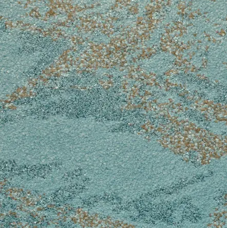 Bel Air - Marina Del Rey Vibrant blue textured carpet with gold accents, ideal for modern flooring designs.