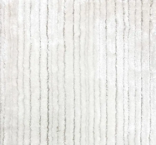 White textured carpet with subtle linear pattern for modern flooring.