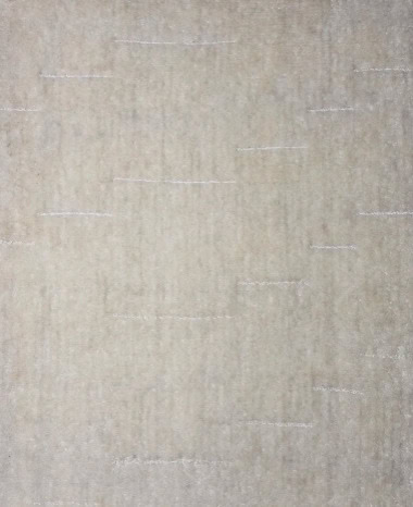 High-quality light beige carpet sample with subtle stitched lines for luxurious floor design.