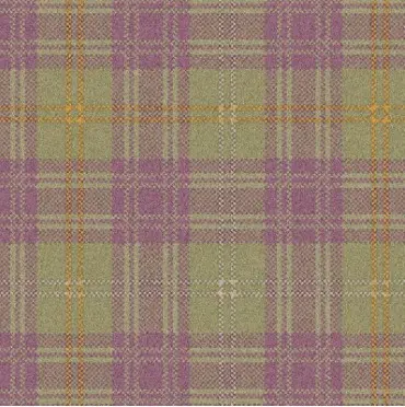 Soft green and purple plaid carpet pattern for stylish residential or commercial flooring.