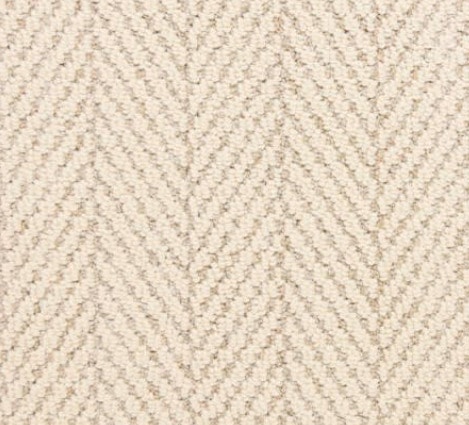 Cream herringbone carpet pattern for stylish interior flooring.