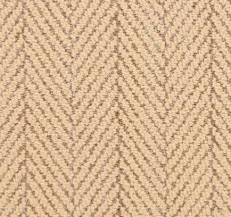 Soft beige herringbone carpet flooring with textured pattern, ideal for residential interiors.