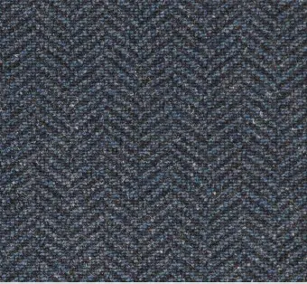 High-quality dark herringbone carpet flooring in blue and black tones.