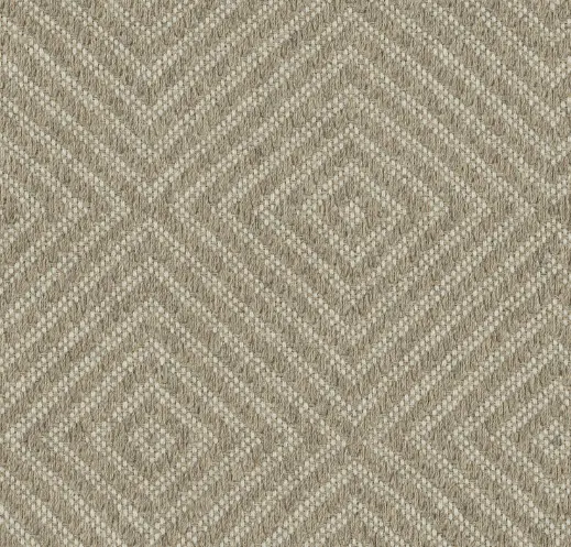 Soft beige geometric textured rug for stylish home flooring and decor.