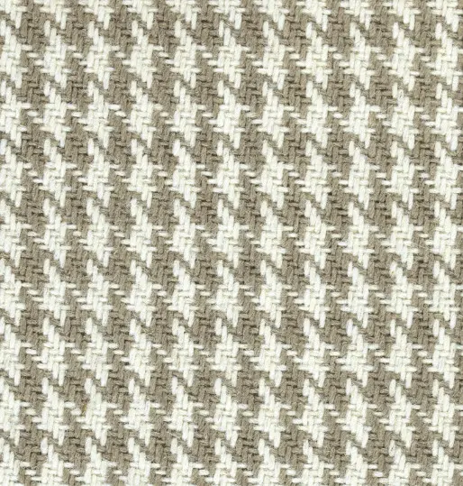 Cream and beige houndstooth carpet sample showcasing high-quality, stylish flooring options.