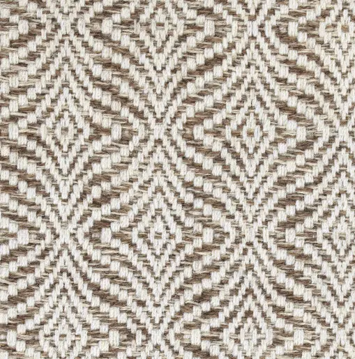 Intricate beige and white geometric carpet pattern for stylish interior flooring solutions.