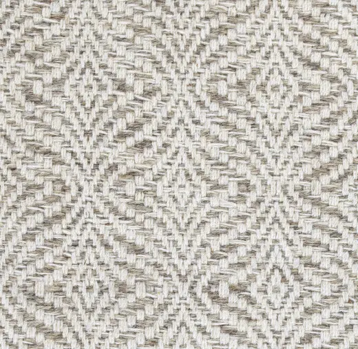 Beige geometric textured area rug with diamond pattern for stylish flooring.