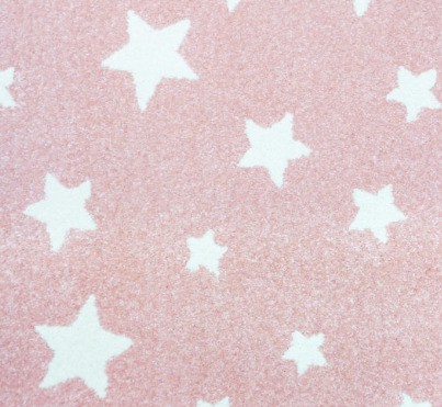 Bright pink textured flooring with white star accents, ideal for playful and stylish interior designs.