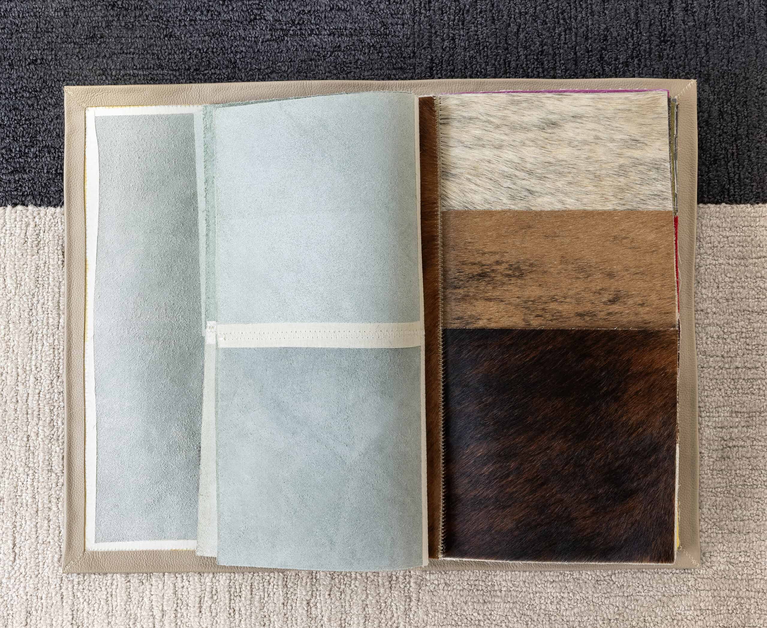 Cowhide sample book