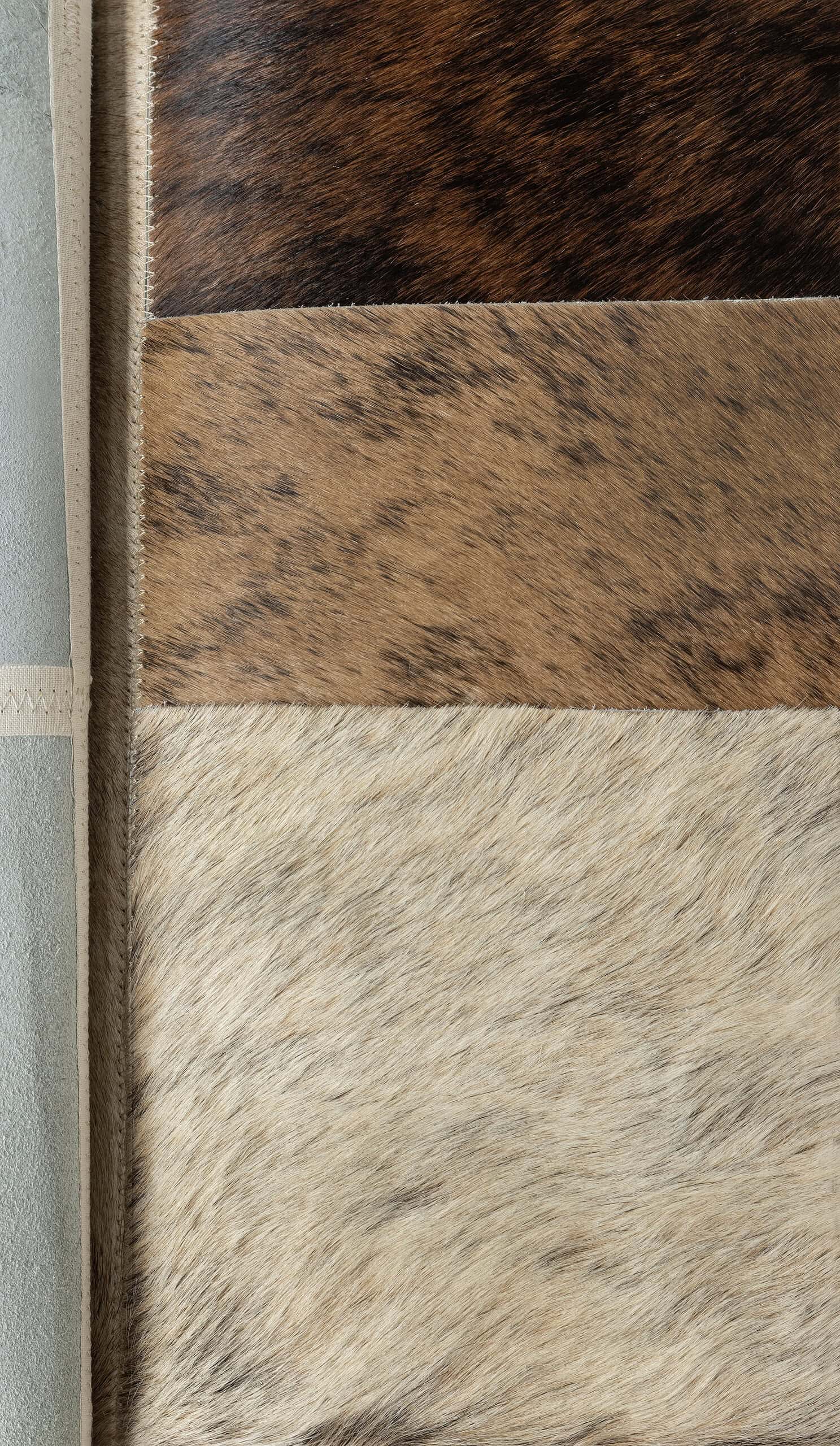 Cowhide sample texture close-up