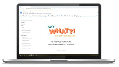 Introduction To Say What! Email Templates For Freelancers