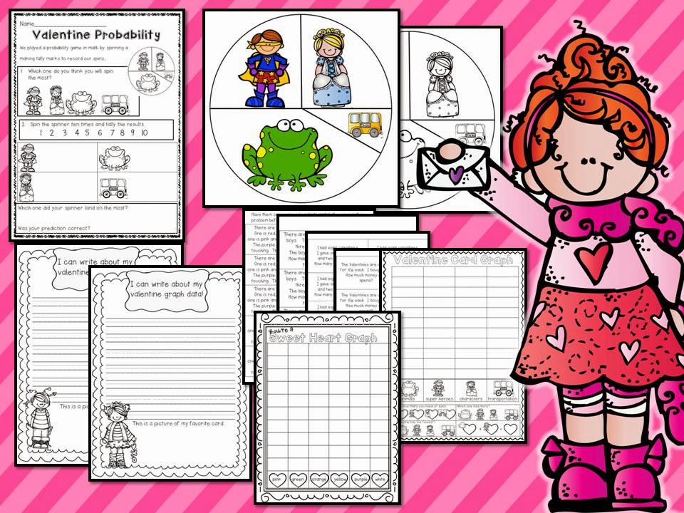 Valentine's Day unit Math and Literacy Fun