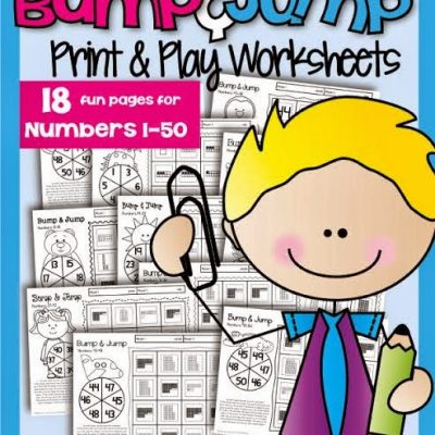 Bump & Jump Numbers and update on Interactive Reading Journal freebie