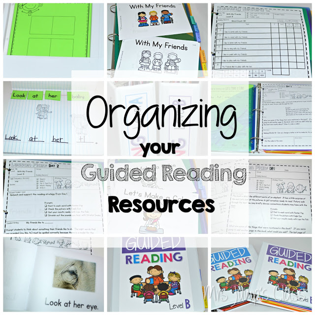 Guided Reading Organization helps you stay on track for your small group lessons.  These kindergarten leveled texts will help you guide your students in their reading.  There is a free lesson for you too!