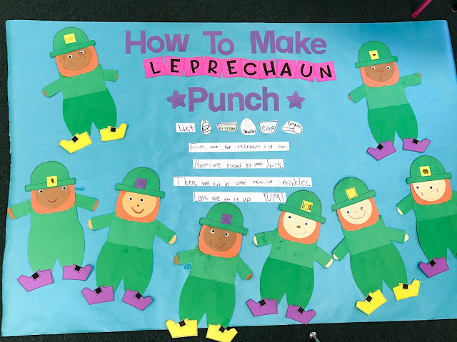 Leprechaun punch classroom ideas for kindergarten and first-grade.