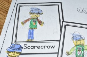 Scarecrow themed lesson plans! Scarecrow by Cynthia Rylant is a great book for fall. Read aloud and comprehension lessons, crafts, STEM, and center activities that your kindergarten and first-grade students.