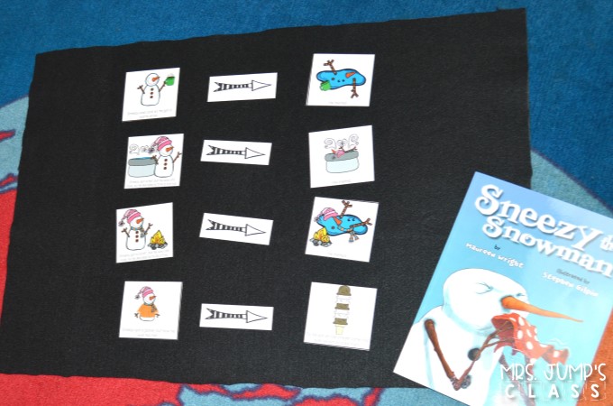 Sneezy the Snowman Reading Unit for Kindergarten and First Grade. Dive into reading comprehension with this fun unit. Students study the cause and effects of the Sneezy's actions. Crafts, math and literacy centers, worksheets, and science exploration is also included.