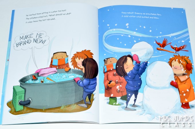 Sneezy the Snowman Reading Unit for Kindergarten and First Grade. Dive into reading comprehension with this fun unit. Students study the cause and effects of the Sneezy's actions. Crafts, math and literacy centers, worksheets, and science exploration is also included.