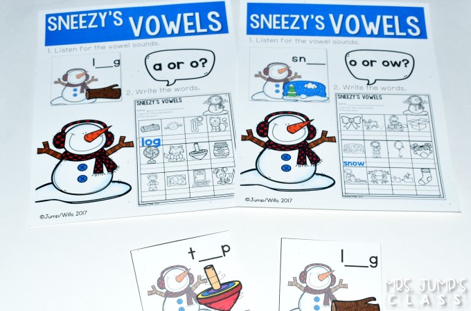 Sneezy the Snowman Reading Unit for Kindergarten and First Grade. Dive into reading comprehension with this fun unit. Students study the cause and effects of the Sneezy's actions. Crafts, math and literacy centers, worksheets, and science exploration is also included.