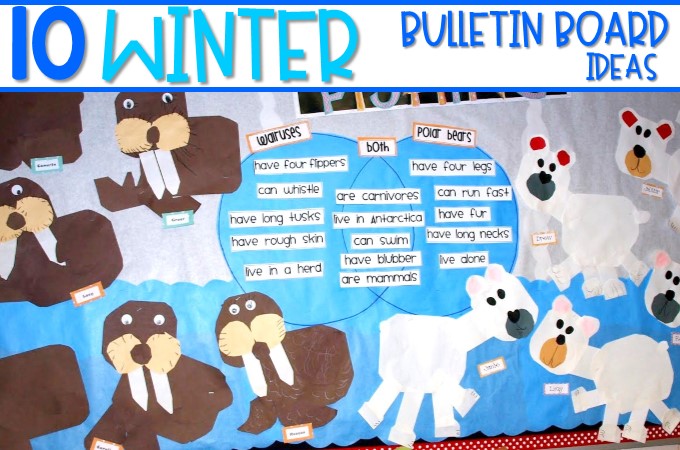 Winter bulletin board ideas for teachers! I have rounded up so fun winter-themed bulletin board ideas for your classroom! These would work great as December bulletin boards or January bulletin boards.