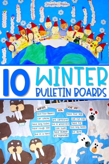 Winter bulletin board ideas for teachers! I have rounded up so fun winter-themed bulletin board ideas for your classroom! These would work great as December bulletin boards or January bulletin boards.