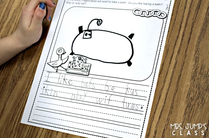 Pigeon books lesson ideas. Fun reading lesson ideas for kindergarten and first grade. Reading comprehension, responding to literature, and word work!