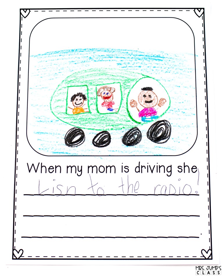 Mother's Day Book Gift and Keepsake from Kindergarten or 1st Grade FREE Sample! Easy classroom project for your kids to make!