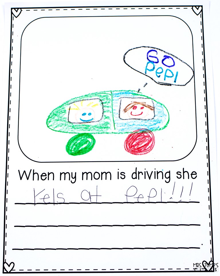 Mother's Day Book Gift and Keepsake from Kindergarten or 1st Grade FREE Sample! Easy classroom project for your kids to make!