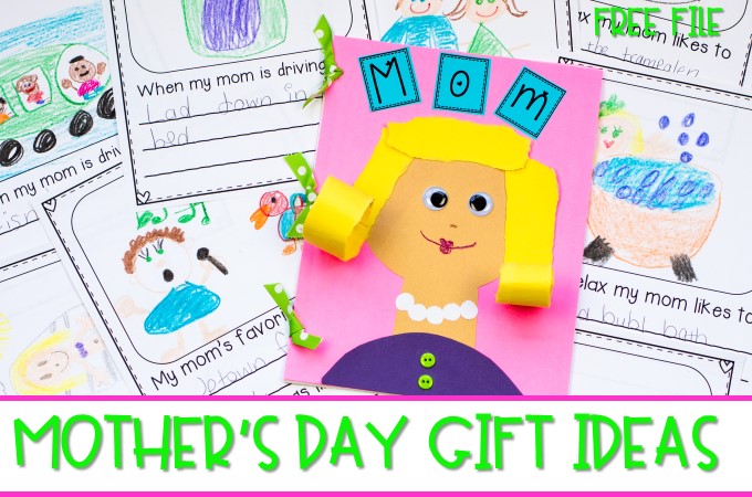 Mother's Day Book Gift and Keepsake from Kindergarten or 1st Grade FREE Sample! Easy classroom project for your kids to make!