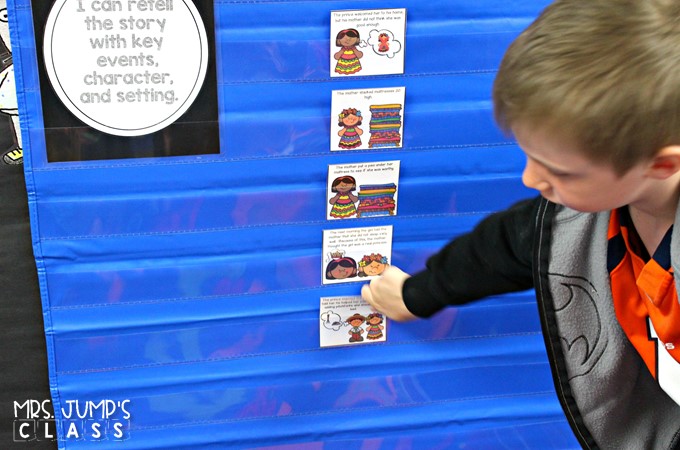 Story retell activities to practice and improve reading comprehension skills and strategies. Story retell cards for whole group and individual practice.