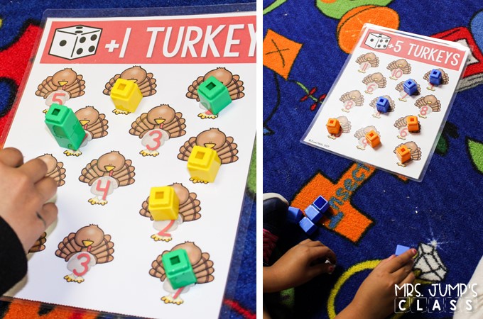 Turkey themed math center