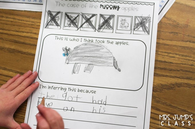 Making Inferences is fun while you lead your inference detectives through the investigation. Students use clues to rule out suspects and solve the case.
