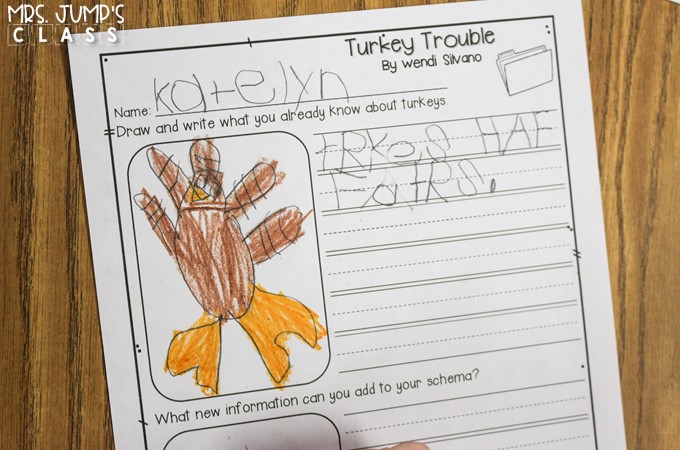 A student has completed a schema worksheet