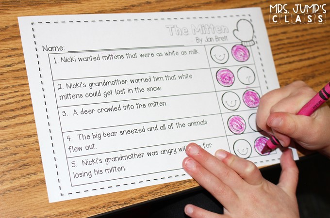 The Mitten lesson plans for teaching reading comprehension skills. Responding to literature through writing, studying vocabulary, and a STEM activity.