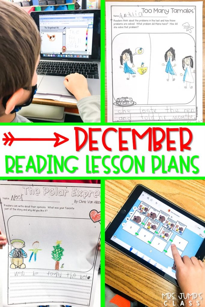 Reading lesson plans for December are here! Digital response activities for your favorite Gingerbread and December stories!